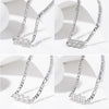 Women's Stainless Steel Clavicle Chain Necklace With Polishing Treatment And Letters Numbers Text Pendant