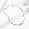 Women's Stainless Steel Clavicle Chain Necklace With Polishing Treatment And Letters Numbers Text Pendant