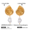 Women's Stainless Steel Conch Animal Style Electroplated Earrings