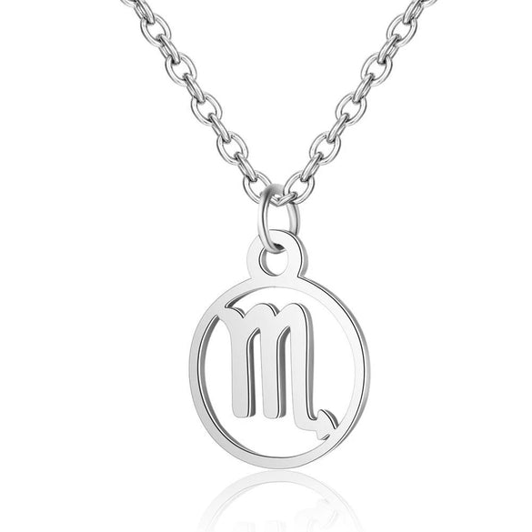 Women's Stainless Steel Constellation Pendant Necklace With Electroplated Finish Fashion Ochain Jewelry