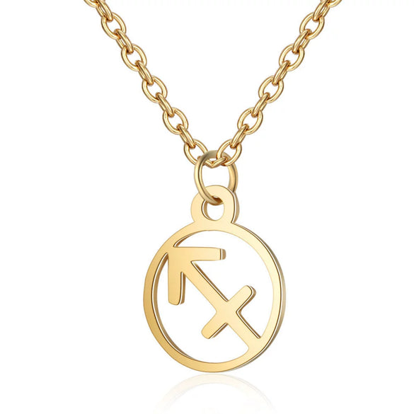 Women's Stainless Steel Constellation Pendant Necklace With Electroplated Finish Fashion Ochain Jewelry