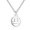 Women's Stainless Steel Constellation Pendant Necklace With Electroplated Finish Fashion Ochain Jewelry