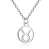 Women's Stainless Steel Constellation Pendant Necklace With Electroplated Finish Fashion Ochain Jewelry