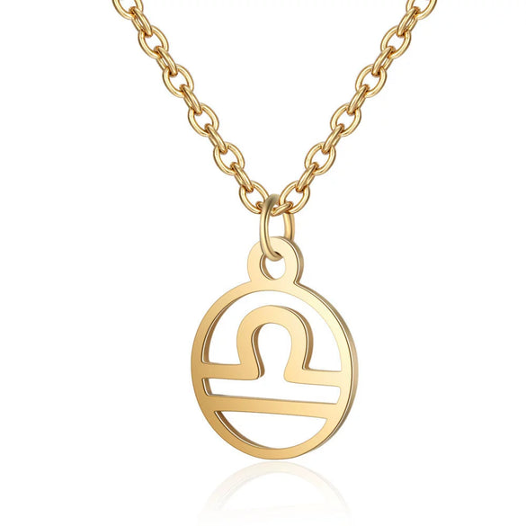 Women's Stainless Steel Constellation Pendant Necklace With Electroplated Finish Fashion Ochain Jewelry