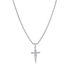 Women's Stainless Steel Cross Dagger Pendant Necklace With Twist Chain Geometric Simple Electroplated Jewelry Gift