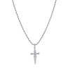 Women's Stainless Steel Cross Dagger Pendant Necklace With Twist Chain Geometric Simple Electroplated Jewelry Gift