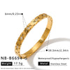 Women's Stainless Steel Diamond Pattern Bracelet With Zircon Inlay Minimalist Design And Vacuum Electroplated Finish