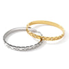 Women's Stainless Steel Diamond Pattern Bracelet With Zircon Inlay Minimalist Design And Vacuum Electroplated Finish