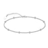Women's Stainless Steel Double Layer Anklet With Rice Bead Magic Chain Cuban Link And Paper Clip Chain Geometric Simple Fresh Style