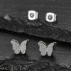 Women's Stainless Steel Double Layer Butterfly Pendant Necklace With Electroplated Ochain Design Fairy Style Jewelry