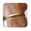 Women's Stainless Steel Double Layer Geometric Chain Bracelet Simple Retro Stackable Everyday Electroplated Jewelry