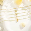 Women’s Stainless Steel Double Layer Letter Anklet With Millet Beads And Gold Tone Finish Simple Fashion Foot Jewelry