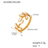 Women's 316L Stainless Steel Drip Oil Geometric Light Luxury Plated Ring