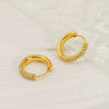 Women's 316L Stainless Steel Earrings With Rhinestone Inlay Heart And Geometric Pattern