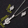 Women's Stainless Steel Electroplated Botanical Leaf Pendant Necklace And Earrings Set