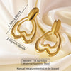 Women's Stainless Steel Electroplated Butterfly And Flower Geometric Earrings With Diamond Accent Irregular Light Luxury Style