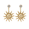 Women's Stainless Steel Electroplated Butterfly And Flower Geometric Earrings With Diamond Accent Irregular Light Luxury Style
