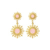 Women's Stainless Steel Electroplated Geometric Butterfly Flower Earrings With Diamond Accents Exaggerated Irregular Heart Shape Design
