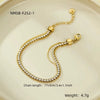 Women's Stainless Steel Electroplated Tennis Chain Bracelet Set With Geometric Heart And Star Pendant Design