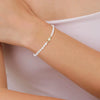 Women's Stainless Steel Electroplated Wide Brick Paper Chain Snake Chain Stacked Bracelet Set Fashion Personality Style