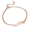 Women's Stainless Steel Elephant And Hollow Butterfly Bracelet With Electroplated Finish Cute Animal Jewelry