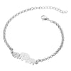 Women's Stainless Steel Elephant And Hollow Butterfly Bracelet With Electroplated Finish Cute Animal Jewelry
