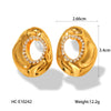 Women's Stainless Steel Exaggerated Hollow Irregular Geometric Electroplated Earrings