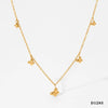 Women's Stainless Steel Fairy Butterfly Pendant Necklace With Vacuum Electroplating