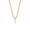 Women's Stainless Steel Fashion Geometric Letter Pendant Twist Chain Necklace With Electroplating