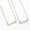 Women's Stainless Steel Feminist Letter Pendant Necklace With Electroplated Finish And Ochain Wholesale