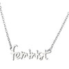 Women's Stainless Steel Feminist Letter Pendant Necklace With Electroplated Finish And Ochain Wholesale