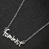 Women's Stainless Steel Feminist Letter Pendant Necklace With Electroplated Finish And Ochain Wholesale
