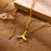 Women's Stainless Steel Fishtail Anklet With Zircon Seashell Pendant Oceaninspired Fashion Jewelry Wholesale