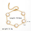 Women's Stainless Steel Flower Bracelet With Electroplating Treatment
