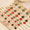 Women's Stainless Steel Flower Bracelet With Electroplating Treatment