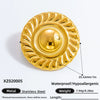 Women's Stainless Steel Flower Brooches With Electroplating