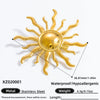 Women's Stainless Steel Flower Brooches With Electroplating