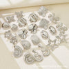 Women's Stainless Steel Flower Heart Drop Geometric Earrings Electroplated