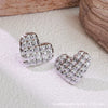Women's Stainless Steel Flower Heart Drop Geometric Earrings Electroplated