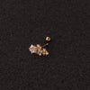 Women's Stainless Steel Flower Inlaid Zircon Ear Nail Earrings