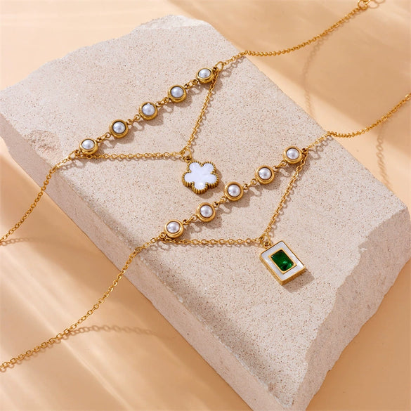 Women's Stainless Steel Flower Pendant Anklet With Retro Temperament And Fashion Style