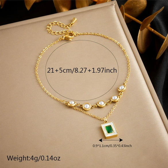 Women's Stainless Steel Flower Pendant Anklet With Retro Temperament And Fashion Style