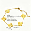 Women's Stainless Steel Four Leaf Clover Flower Bracelet With Electroplated Finish Elegant Temperament Style Light Luxury Jewelry