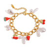Women's Stainless Steel Fruit Geometric Electroplating Jewelry Bracelet