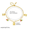 Women's Stainless Steel Fruit Shape Cherry Pendant Doublelayer Chain Anklet