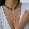 Women's Stainless Steel Geometric Animal Pendant Necklace With Pvd Vacuum Gold Plating And Lobster Clasp