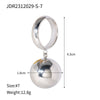 Women's Stainless Steel Geometric Ball Pendant Ring Jewelry Electroplated