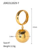 Women's Stainless Steel Geometric Ball Pendant Ring Jewelry Electroplated