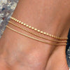 Women's Stainless Steel Geometric Beach Foot Jewelry Set Retro Multi Layered Anklet And Foot Chain Fashion Style Accessories
