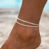 Women's Stainless Steel Geometric Beach Foot Jewelry Set Retro Multi Layered Anklet And Foot Chain Fashion Style Accessories
